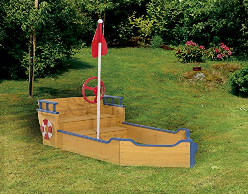 HGD Sandkasten Nils mit Fahnenmast & Steuerrad