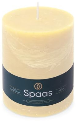 Spaas Bougie Pilier Rustique 100/130 mm 95h - ivoire