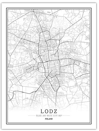 1000 Teile Puzzle Für Erwachsene,Hölzerne Lodz Poland City Puzzles, Klassisches Schwarz-Weiß Map Puzzle Board, Unmöglich Premium Puzzles, Geschicklichkeitsspielzeug Für Die Ganze Familie, Ungew