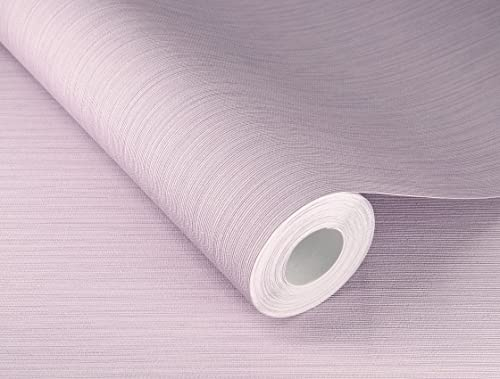 Rasch Tapete 537642 - Lila Vliestapete mit feiner Linien-Struktur, Kollektion Curiosity - 10,05m x 0,53m