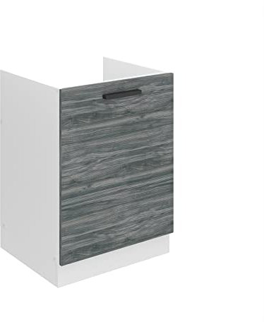 Belini Unterschrank Küche, Spülenunterschrank 60 cm Breite. SDZ Küchenunterschrank ohne Arbeitsplatte. Spülenschrank mit 1 Tür, Glamour Wood