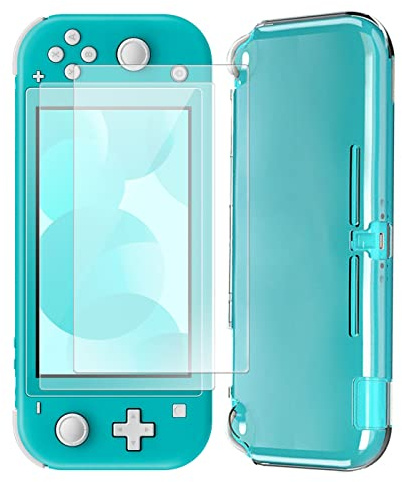 XPEX Custodia Protettiva per Nintendo Switch Lite,1 Custodia Protettiva TPU Comfort con 2 PCS Proteggi Schermo in Vetro Temperato,ottimo per Nintendo Switch Lite,Protezione completa, anti-caduta