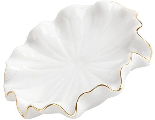 Alipis Porte-Savon en Céramique avec Égouttoir Support De Rangement pour Salle De Bain Et Douche