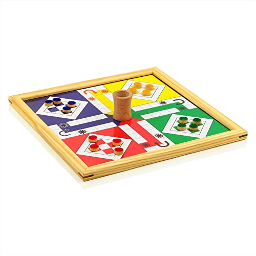 Ludo en bois de pin fait à la main 2 en 1 magnétique serpents et échelles jeu de société de voyage pour adultes et famille