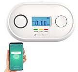 VisorTech Kohlenmonoxid Detektoren: WLAN-Kohlenmonoxid-Melder, LCD-Display, App, Versandrückläufer (Kohlenmonoxid-Warner App, mart Life Warnmelder, Gasmelder)
