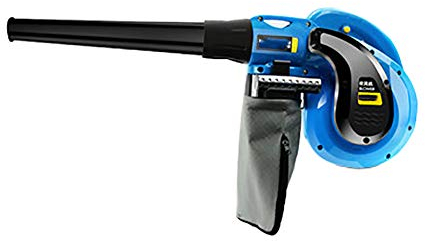 Asciugacapelli Ricaricabile al Litio ad Alta Potenza con soffiatore, soffiatore Elettrico per Foglie 2 in 1 Industriale Domestico a velocità variabile e trinciatrice con Kit aspirafoglie, raccogli p