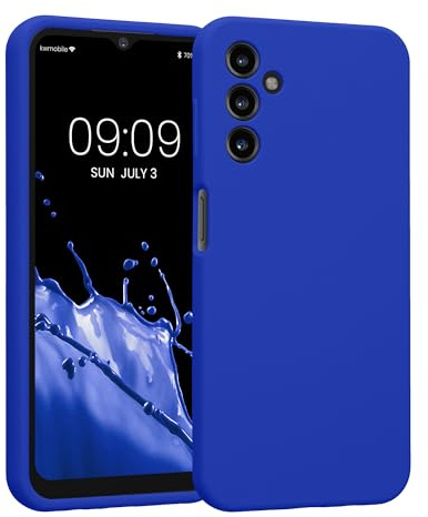 kwmobile Custodia Compatibile con Samsung Galaxy A14 5G Cover - Back Case per Smartphone in Silicone TPU - Protezione Gommata - blu baltico