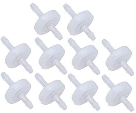 Glomora Rückschlagventil 10er-Pack,Luftpumpen-Wasserstoppventil,PP Kunststoff Rückschlagventil Einwege-Rückschlagventil,Für Aquarien Und Fischtanks(3mm Semitransparent)