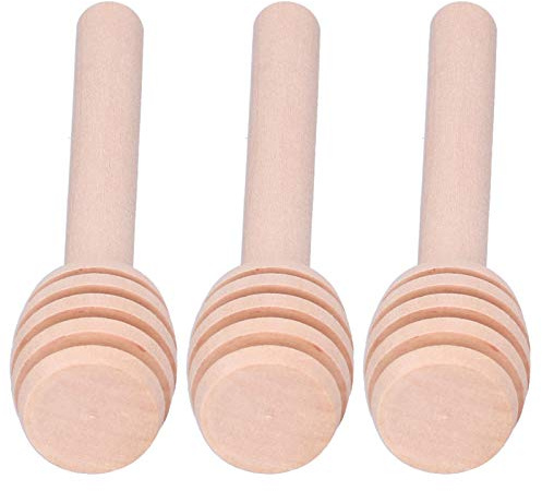 50-Piece Wooden Honey Dipper Sticks, Stirrers, Wands for Honey Collecting, Dispensing, Drizzling Jars, Portable, Wedding Party
