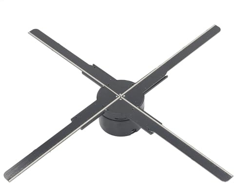 Ventilatore con Ologramma 3D, Ventilatore con Display Pubblicitario per Proiettore Olografico WiFi con 512 Perline Luminose a LED, Scheda di Memoria da 8 GB, Macchina (Spina