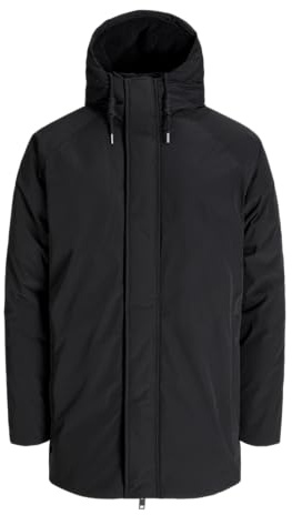 JACK & JONES Parka para Hombre Jjewood Sn, Black, L, Negro, L