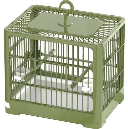 HiyyFloy Vogel-reisekäfig Griff, Vogelkäfig, Kleiner Vogelkäfig 2 Standstangen, Tragbarer Vogelkäfig Für Papageien, Kanarienvögel