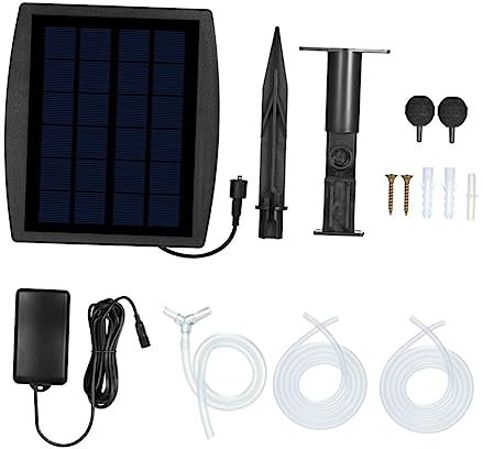 Kisangel Fontaine Solaire Pour Étang Pompe Daération Silencieuse Pour Étang Oxygénation Durgence Légère Et Portable Idéal Pour Les Aquariums Les Piscines Et