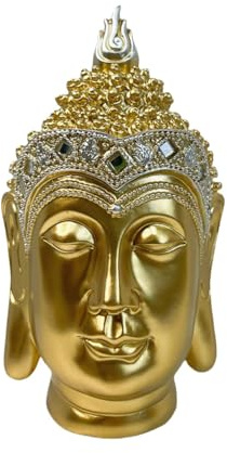 Figura de cabeza de Buda, colección Serenities, estatua de cabeza de Budas, estatua de Budas, escultura de cabeza de Budas, decoración del hogar