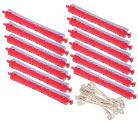 VICASKY Lot de 12 Bigoudis Longs Antidérapants en Plastique 19x91 Mm pour Permanente à Froid Cheveux Bouclés Usage Professionnel et Domicile