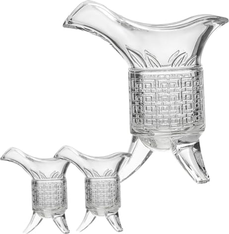 VALICLUD Decanter Per Vino in Vetro Trasparente Coppa Decorativa in Stile Antico Cinese Distributore Di Vino Per Liquori Whisky Cocktail Regalo Per Amici Famiglia Festa