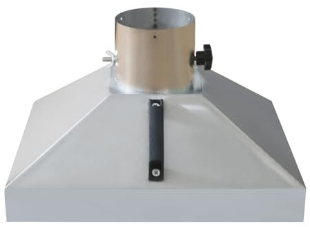 Cappa aspirazione fumi saldatura inox per aspiratori per cucina industriale impianto di aspirazione centralizzata officina aspiratore fumi saldatura portatile cappa aspirante (L400mm W300mm ID110mm)