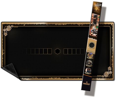 WOGAMAT Tapis Grand Joueur - 180 x 90 centimères - pour Vos Jeux de société Jusque à 10 Joueurs - qualité supérieur - Lavable
