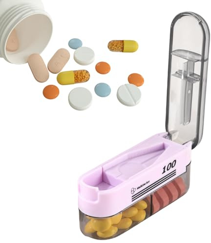 Générique Coupe-Comprimé | Outils de Découpe de Médicament Réglables,Diviseur De Comprimés Et Pilules,pour Soins aux Personnes Âgées Voyage Bureau Famille