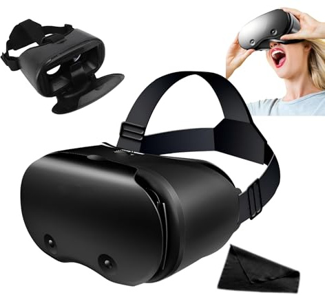Ouitble VR Goggles 3D Anti Blue Light Virtual Reality Glasses Adjustable Pupil Distance 58 75mm for Smartphones 5 7 Inch Android iOS ABS Lightweight Travel Outdoor Entertainment