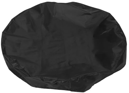OFFSCH Funda para Barbacoa Redonda de Tela Oxford 210d Resistente al Polvo y Lluvia, Diámetro 80 Cm, Color Negro, Cubierta para Parrilla de Patio y Estufa de Exterior, Protección