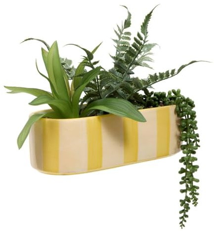 Atmosphera - Gres Artificial Planta de Piscina h24cm Naranja y Amarillo - Amarillo