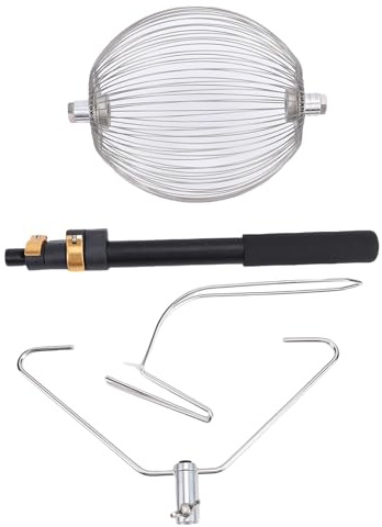 Hapivida Ramasseur de Balles, Ramasseur de Fruits, Noix et Marrons avec Poignée Ergonomique, Cage en Acier Inoxydable, Tube Aluminium Télescopique et Taille S pour Tennis, Jardin e