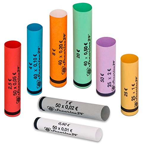 Münzhülsen 300 Stück 1 Cent bis 2 Euro oder gemischt - Securina24® (gemischt 310 Stück)