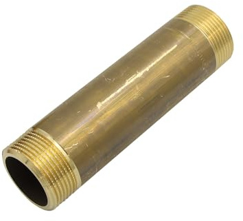 Stabilo-Sanitaer Messing Rohrdoppelnippel 1 1/4 Zoll x 150 mm DN32 Rohrnippel Langnippel Gewindefitting Fitting