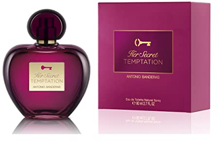 Banderas Her Secret Temptation, Eau de Toilette Spray per Donne, Fragranza Dolce Orientale, 80 ml