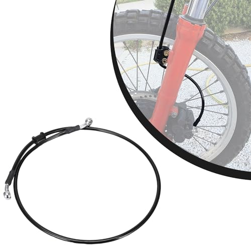 JFG RACING Tubo Freno Moto 160cm,Tubo Freno Anteriore Posteriore Cavo Freno Idraulico Frizione con Guaina Rinforzata per Pit Bike Dirt Bike Enduro Motocross ATV Quad-Nero