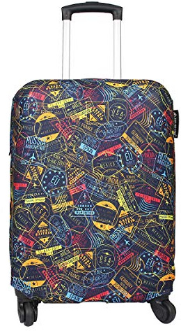 Explore Land Reisegepäckabdeckung, Koffer-Schutz, passend für 45,7-81,3 cm große Gepäckstücke, Stempel, S