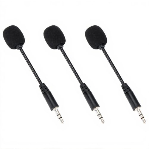 fasient Mini Microfono Flessibile da 3,5 mm - Microfono per vlogging Microfono Video Youtube per Smartphone PC Laptop per Chat Online, Registrazione Audio, interviste, Registrazione Video, ECC.