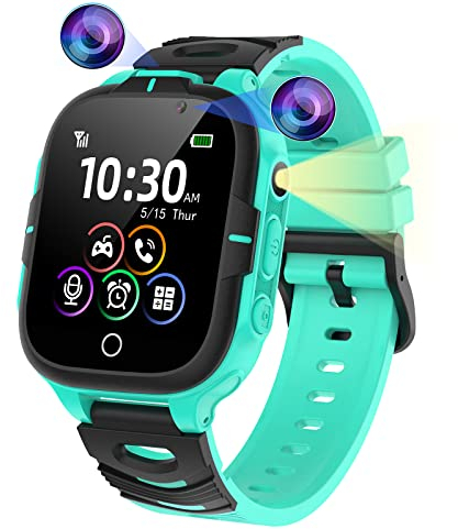 ELEJAFE Kids Smart Watch for Boys Girls, Phone, 24 Games, 2 Cameras, Smart Watch for Kids with Flashlights MP3 Music Alarm for 3-12Y Birthday Gifts