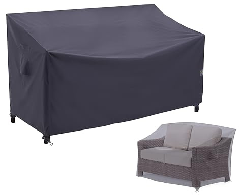 F&J Outdoors Abdeckung Gartensofa Abdeckhauben für Loveseat 158x84x61/81cm | 2-Sitzer Abdeckung für Loveseat, Lounge-Sofa & Gartenbank, UV-beständig, robust, wetterfest gegen Regen, Sonne und Staub