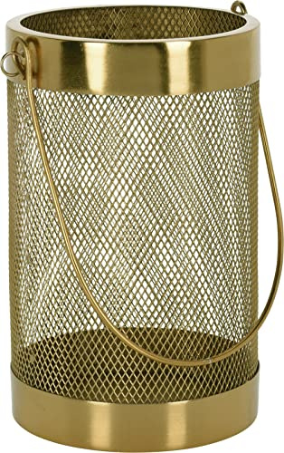 Grande lanterna portacandele pilastro candela oro interno esterno supporto tealight