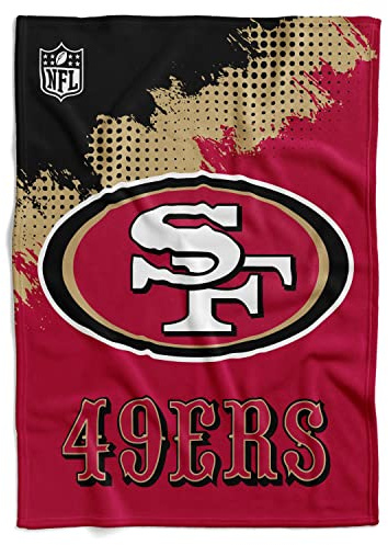 San Francisco 49ers NFL Flanell Decke Kuscheldecke Fleecedecke Steppdecke Velourdecke ** Throw Corner ** in 150 x 200 cm