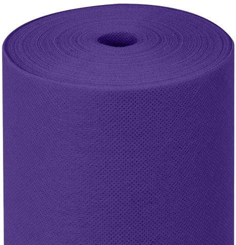 MAXI PRODUCTS - Rollo de Mantel TNT Precortado a 40 cm - 1,2 x 48 m - Morado - Tejido no Tejido Spunbond (TNT) - Desechable con Efecto Tela - Resistente a Líquidos - Catering - IMPERMEABLE