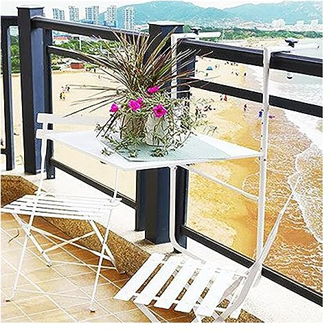 BalkonhäNgetisch Klappbar Wetterfest,Balkontisch Geländer Balkon Tisch,Beistelltisch Klapptisch Mit 3 Höhenverstellbar,Zum Einhängen In Balkongeländer,Wandklapptisch,Für Terrasse,Garten ( Color : Blac