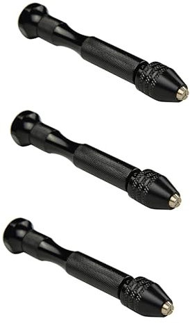3pcs Precision Pin Vise Hand Drill Drill Bits Models Hobby Crafts Ideal Tool Model Making Jewelry Walnut Beeswax Projects