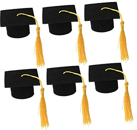 ifundom 2sets Doctoral Shape Bottle Cap Graduation Bottle Wine Cover Mini (Doctoral Tassel) 6pcs*2