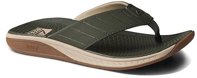 REEF Men's The Deckhand Flip-Flop, Olive/Gum, 9 UK