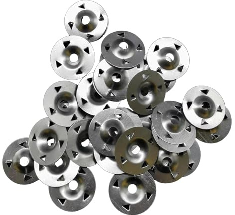 300 discos de acero galvanizado para placas aislantes, fácil instalación de placas de espuma, juego de fijación de 28 mm de diámetro