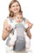 fisca Babytrage Neugeborenes bis Kleinkind, Ergonomische Babytrage mit Hüftsitz für 0-48 Monate Baby, 15-in-1 Möglichkeiten zum Tragen Baby Hüfttrage mit Rückenpolster Abnehmbar (Grau)