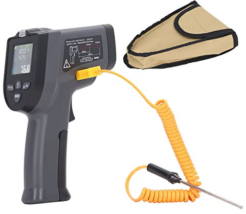 Termometro a Infrarossi Pistola per Temperatura -58℉~1022℉, Termometro per Alte Temperature con Display LCD Retroilluminato, Termometro Digitale Pistola Pirometro 12:1,
