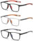 Hubeye 3 Pares Gafas de lectura deportiva para mujeres y hombres ultraligeras anteojos de lectura gafas anti luz azul 1.50