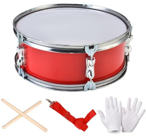 Keuyeo 13inch Snare Drum Set with Adjustable Strap - Percussion Marching Drum with Drumsticks for Learning and Performance