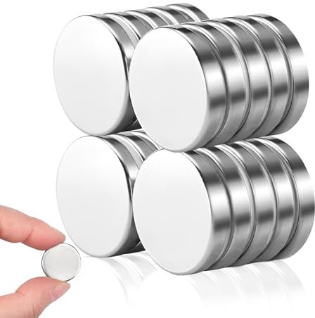 20 stycken 20 mm x 3 mm neodymmagneter extra starka, runda magneter för kylskåp, magnetisk tavla, whiteboard, hantverk