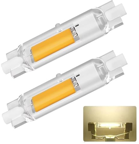 Dvnoua R7S LED 78mm Dimmbar, 20W R7S COB LED Lampen Ersatz für 200W Halogen Leuchtmittel, Glühbirne Naturweiß 4000K 2000LM, Kein Flackern, 360°Abstrahlwinkel Stab, 2PCS