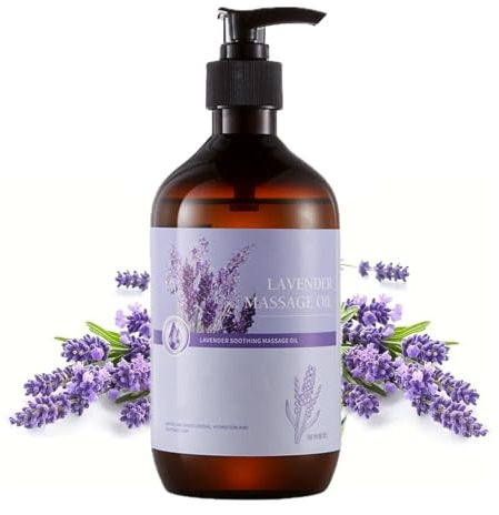Lavender Massage Oil for Relaxation, for Muscle, Gua Sha & Spa, Non-Sticky Aromatherapy Oil - Moisturizing Formula for Men and Women